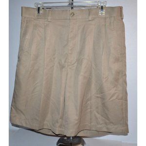 PGA Tour Pleated Khaki Golf Shorts Mens Size 34 9 Inch Inseam